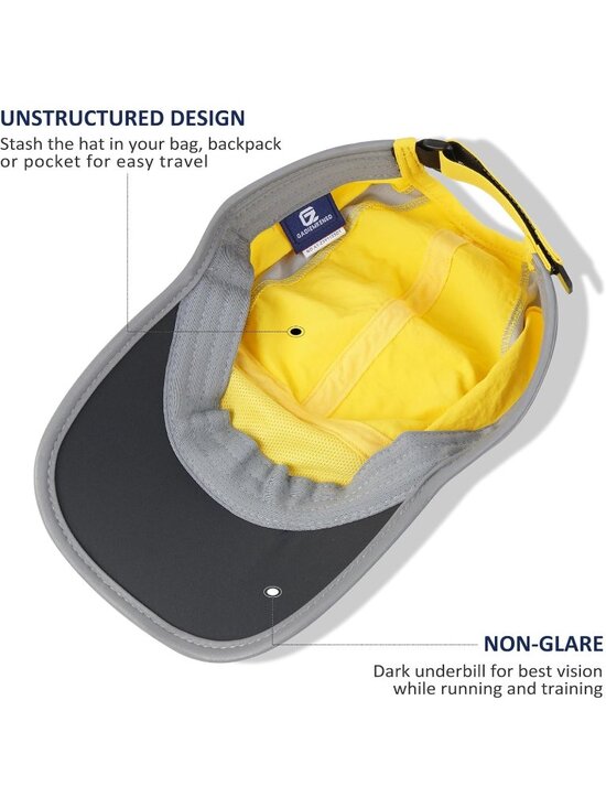 〽️Women Yellow Reflective Folding Hat Design UPF 50+ Sun Protection Sport Hats main image 6
